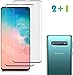 [2 Pack] Galaxy S10 Screen Protector Tempered Glass Include a Camera Lens Protector,Glass Screen Protector with Bubble Free 9H Hardness Full Coverage for Samsung Galaxy S10