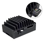 MobileVision 10-Port Charging Station Executive PU Black Leather Plus Compatible Charging Adapter for Apple Watch Combo use with Apple Watch, Smartphones & Tablets