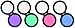 Blingirls Chalk-it Hair Coloring Chalk, Temporary Hair Coloring in Bright Colors Purple, Green, Pink, Blue, Works On All Hair Colors