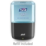 PURELL Professional HEALTHY SOAP Fresh Scent Foam ES6 Starter Kit, 1 - 1200 mL Soap Refill + 1 - ES6 Graphite Push Style Dispenser - 6477-1G