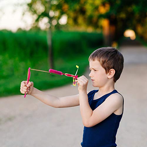 XYTech 12 Pack Rocket Slingshot Copters with LED Lights Arrow