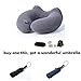 Lucear Inflatable Travel Pillow Set- Velvet Travel Neck Pillow, Sleep Mask, Earplugs - Including Carry Pouch for Convenient Storage - 3 Seconds Inflate Full (Light Gray1)