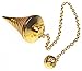 9 Ring Coil Spiral Brass Metal Pendulum Cone Shape Designer Divination Healing Dowsing Pendulum