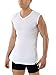 ALBERT KREUZ Men's Sleeveless v-Neck Business Undershirt 100% Organic Cotton White L