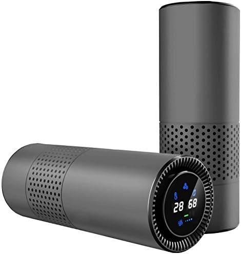 HEPA Filter Air Purifier for Allergy Sufferers With Gesture Sensing Control,Perfect for Car Desktop Office(Gray)