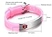 JF.JEWELRY Type 1 Diabetes Bracelet, Medical Alert Bracelets for Women, Pre-engraved Medical ID Bracelets, Waterproof Silicone Medical Bracelet - Pink