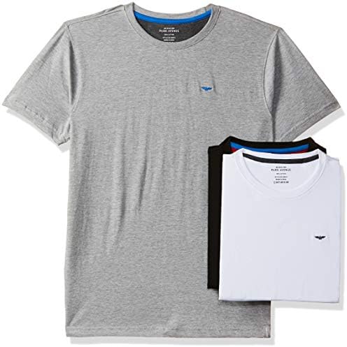 Park Avenue Athleisure Men's Plain Regular Fit T-Shirt (Pack of 3) (PZUC00444-X1_90_Multicolor_90)