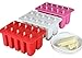 10-Cavity Frozen Ice Cream Pop Mold Silicone Popsicle Maker Lolly Mould with Cover Lid +12 Sticks