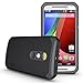 TUDIA Slim-Fit CYGEN Dual Layer Protective Case for Motorola Moto G (2nd Gen 2014 Released ONLY) (Matte Black)