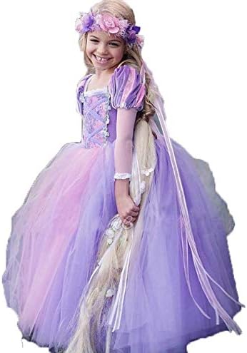 Starreed ラプンツェル シンデレラ コスチューム ディズニープリンセスドレス 子供 シンデレラ風 コスチューム 子供服 ロングドレス ワンピース ディズニープリンセス キッズコスチューム ハロウィン コスプレ 誕生日 発表会 110cm B07ycct9ht 1 900円