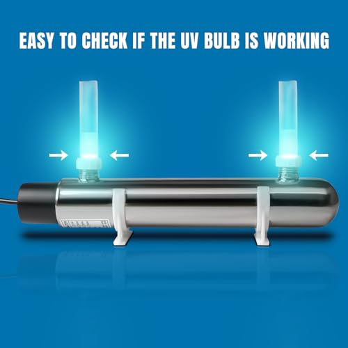 12W Inline UV Light Clarifier for Pond Aquarium Algae Control 12