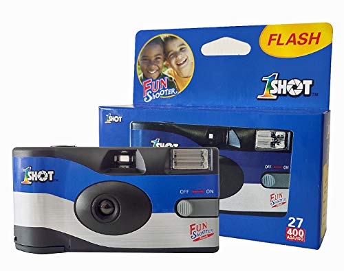 Einwegkamera, 35 mm Film, Einmalgebrauch, One Shot Fun Shooter 400 ASA/ISO 27 Belichtungen mit Blitz, 2er-Pack – Bild 7