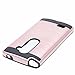 LG Leon Case, LG Risio Case, ZeopoCase 2-Piece Style Hybrid Shockproof Hard Case Cover for LG Leon/Tribute 2 (LS665)/ Destiny L21G/ Power L22C/ Risio (Rose Gold)