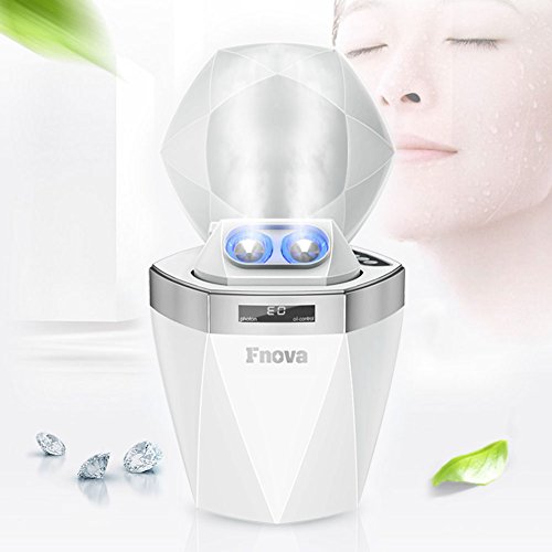 Fnova Nano Ionic Facial Steamer Facial Sauna with Adjustable Hot and Cold Mist Nozzles, Cleansing, Moisturizing, Firming, 3-in-1 Function Face Humidifier for Home SPA