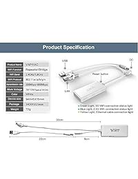 VONETS AC1200 Mini repetidor inalámbrico puente WiFi Dual Band Bridge Range Extensor (VAP11AC)