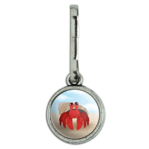 GRAPHICS & MORE Sweet Hermit Crab Antiqued Charm Clothes Purse Suitcase Backpack Zipper Pull Aid