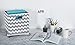 DII Collapsible Polyester Storage Cube, Chevron, Gray, Small