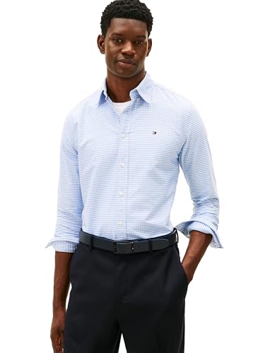 Tommy Hilfiger Men's Long Sleeve Oxford Shirts in Regular Fit, Men's Button Dow…