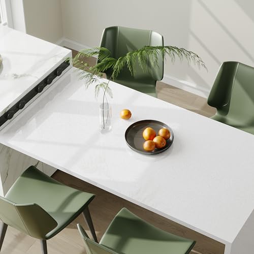 Hode Vinyl Wrap 40cmX300cm, White High Gloss Sticky Back Plastic Roll for Kitchen Bathroom Worktops, White Self Adhesive Wallpaper for Furniture Stickers Covering Contact Paper Glittery