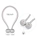 YCOCO 6 Pack European Style Magnetic Woven Texture Rope Curtain Tiebacks, The Most Convenient Drape Tie Backs,Decorative Weave Rope Holdback Holder,Gray