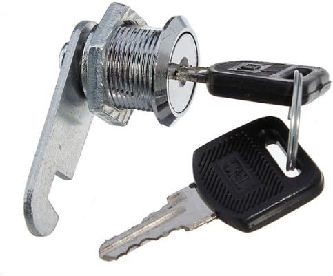 2 Keys Door Cabinet Drawer Cupboard Cam Camlock Security Lock // 2 llaves leva pecho puerta camlock cerradura del cajón del gabinete armario