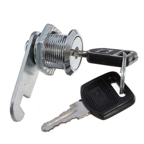 2 Keys Door Cabinet Drawer Cupboard Cam Camlock Security Lock // 2 llaves leva pecho puerta camlock cerradura del cajón del gabinete armario