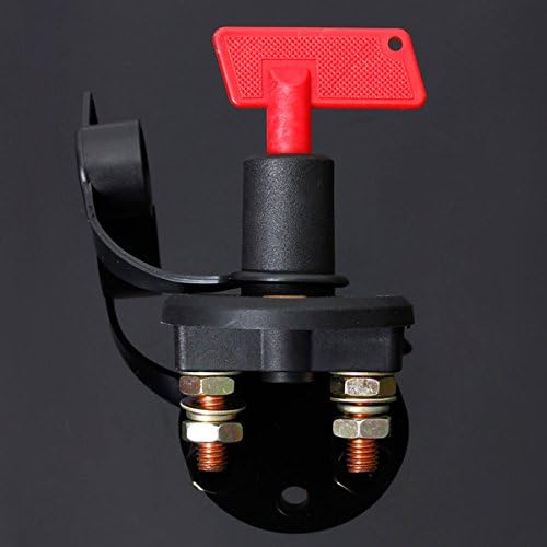 Battery Isolator Switch Cut Off Disconnect Terminal Universal Car Van Boat on/off with key 02
