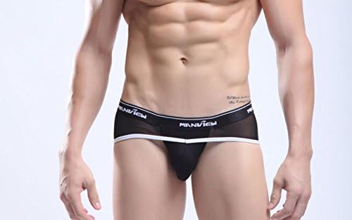 UZI-U convex breathable mesh men's underwear low-rise briefs , blue , l