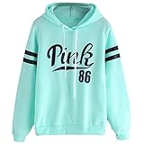 FACE N FACE Womens Chic Drawstring Long Sleeve Hooded Sweatshirt Small Light Green