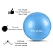 PROMIC Exercise Ball (65 cm) with Foot Pump, Professional Grade Anti Burst & Slip Resistant Stability Balance Yoga Ball for Yoga, Workout, Cardio Drumming, Classroom, Work Ball Chair (Blue)