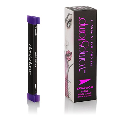 Vamp Stamp VaVaVoom Winged Eyeliner Stamp - Easy Cosmetic Applicator for Infallible Wings, Large (Best Winged Eyeliner Tool)