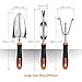 TACKLIFE Garden Tools Set, 3 Piece Stainless Steel Heavy Duty Gardening kit with Soft Rubberized Non-Slip Handle - Trowel, Hand Weeder and Cultivator - Garden Gifts for Men & Women GGT2A