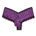 YiZYiF Men's Pouch Sissy Lace Floral Underwear Criss-crossing Bikini Panties Lingerie Purple X-Large