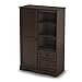 South Shore 1-Door Armoire with Adjustable Shelves and Storage Drawers, Espresso