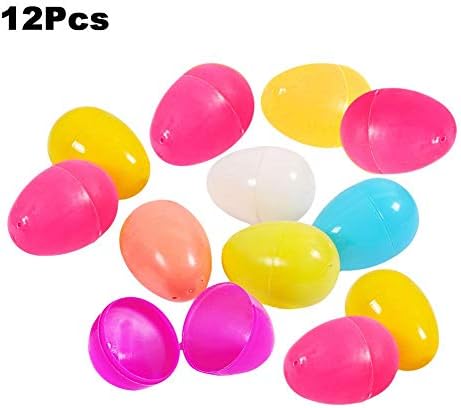 windyday Colored Eggs Set Fillable Plastic Easter Hunt Gift Decoration Accessories Environmentally Friendly Toy Filled Classroom Prize Eggs For Scavenger Treasure Easter