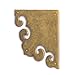 Hardware Philosophy Brass Curled Box Corner Plate Hardware 3.3 Inches - Set of 2 - Architectural, Interior Design, Doors, Furniture Cabinet Customization Hardware