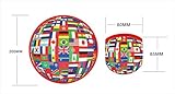 Foldable Collapsible Frisbee Fan With Pouch International Flags - Set of Two