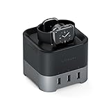 Satechi Smart Charging Stand - Fitbit Blaze Charge Dock[2 in 1 Bracket Charging Stand] 4 Port USB Charger Station Phone Holder Apple Watch 1&2,iPhone 7,7 Plus,6s Plus,Samsung,Smart Fitness(Space Gray)