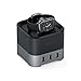 Satechi Smart Charging Stand - Fitbit Blaze Charge Dock 2 in 1 Bracket Charging Stand 4 Ports USB Charger Station Phone Holder for Apple Watch 1, 2 and 3, iPhone X, 8 Plus, 8 and more (Space Gray