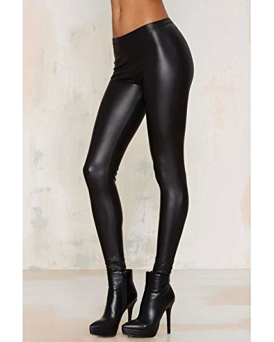 timbre faux leather coated leggings jeggings for women party wear black