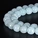 BRCbeads Natural Aqumarine Color Quartz Gemstone Loose Beads Faceted Round 6mm Purple Energy Stone Healing Power for Jewelry Making (M15)