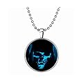 Winter's Secret European and American Popular Halloween Glow Round Pendant Necklace