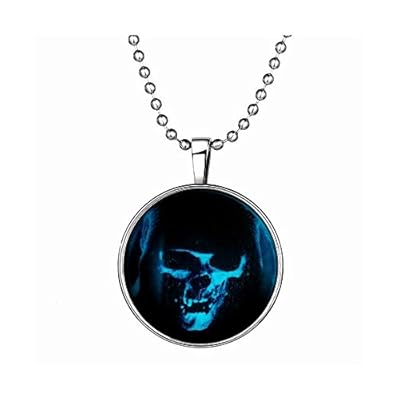 Winter's Secret European and American Popular Halloween Glow Round Pendant Necklace