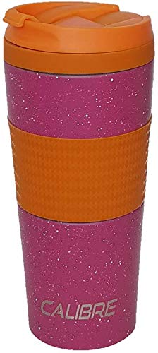 Gleam (Calibre) by Happy Earth (400ml, Double Wall high Grade Stainless Steel Travel Mug, Vacuum Insulated, Spill Proof lid, BPA Free)