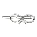 HuntGold 1X Women Girl Elegant Full Diamond Bowknot Hair Clip Hairpin Barrette(silver)