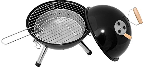 Karcher BBQ Kugelgrill mini Holzkohlegrill, schwarz – Bild 3