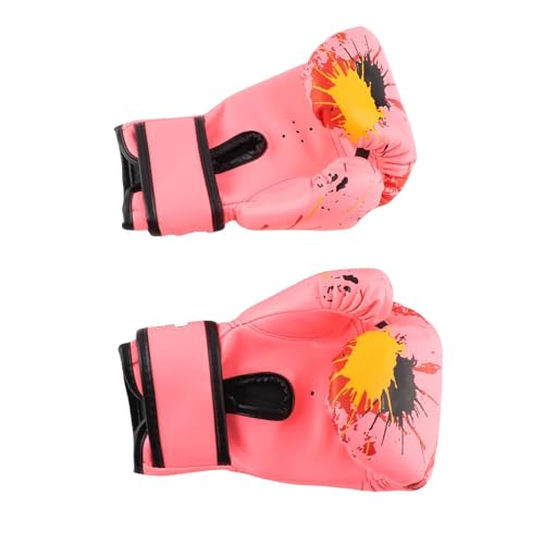 Bnineteenteam Kid's Boxing Gloves, Children Cartoon PU Leather Boxing Gloves Beginners Sparring Training Gloves Aged 2-11Years Old(Pink) Children'S Sports Equipment Children Sports Equipment