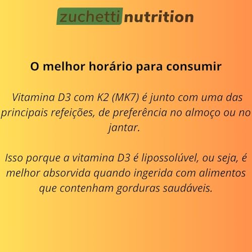 Vitamina d3 k2 mk7 D3 2000 Ui k2 d3 120mcg 120 Cápsulas Zuchetti nutrition