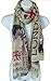 Fashion Breathable Aztec Pattern Tassels Print Scarf,folk- custom Shawl (Print England)