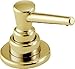 Delta Faucet Pump Soap/ Lotion Dispenser Brass, Countertop Soap Dispenser, Top Fill Deck Mount Soap Dispenser, Polished Brass RP1001PB